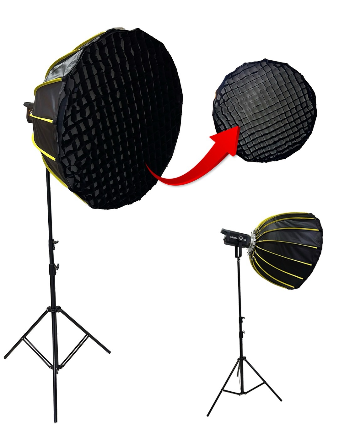 💡 إضاءة تصوير وفيديو LED احترافية 300W